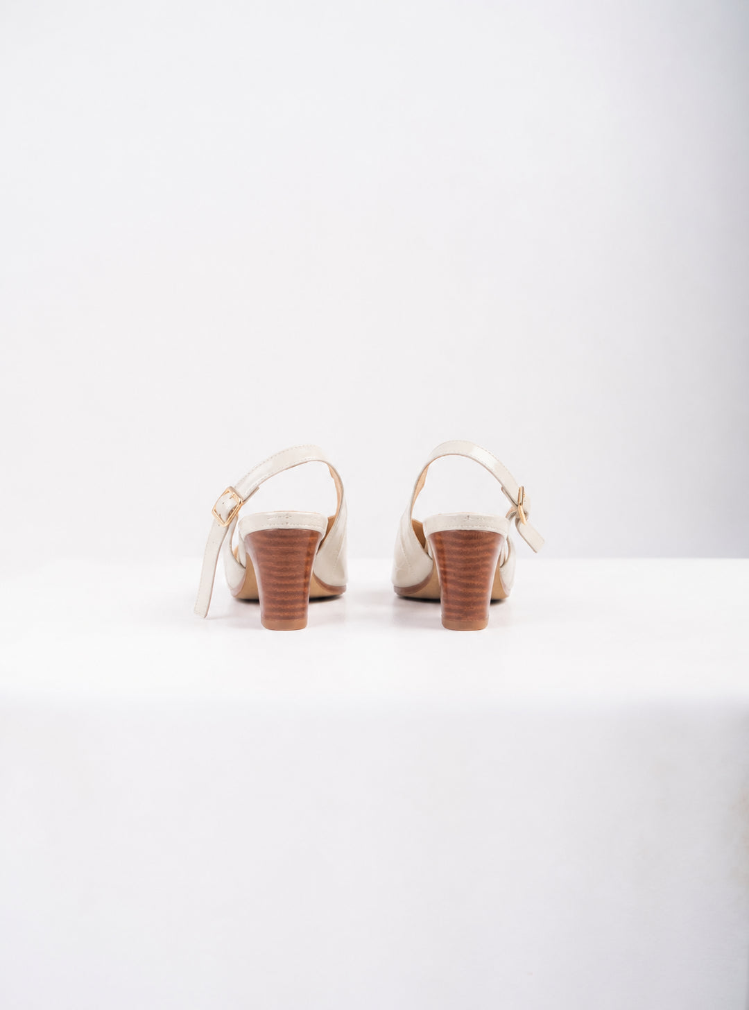 Ellor Gold Buckle Platform Sandal – Ivory