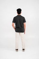 Premium Waffle-Texture Men's Polo - Black