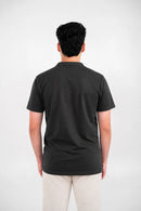 Premium Waffle-Texture Men's Polo - Black
