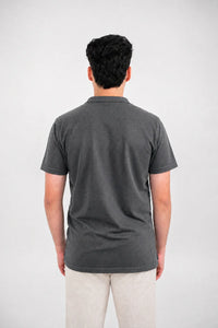 Premium Waffle-Texture Men's Polo - Grey