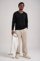 Ellor Cotton Long-Sleeve Shirt - Black