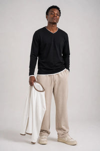Ellor Cotton Long-Sleeve Shirt - Black