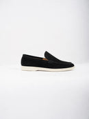 Ellor Suede Moc-Toe Loafer – Black