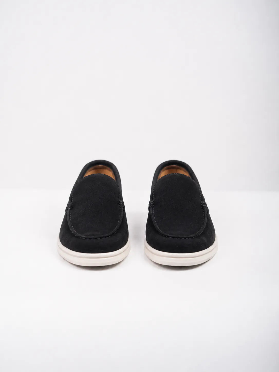 Ellor Suede Moc-Toe Loafer – Black