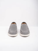 Ellor Suede Moc-Toe Loafer – Grey