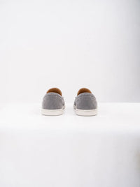 Ellor Suede Moc-Toe Loafer – Grey