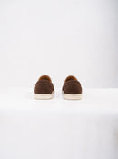 Ellor Suede Moc-Toe Loafer – Brown