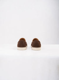 Ellor Suede Moc-Toe Loafer – Brown