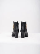Ellor Jewel Charm Ankle Boot – Jet Black