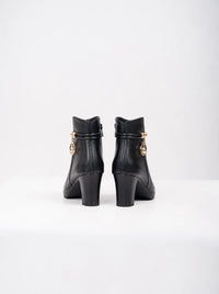 Ellor Jewel Charm Ankle Boot – Jet Black