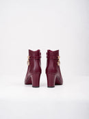 Ellor Jewel Charm Ankle Boot – Burgundy Wine
