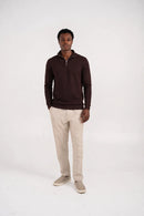 Ellor Quarter-Zip Pullover – Dark Chocolate