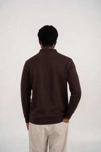 Ellor Quarter-Zip Pullover – Dark Chocolate