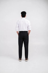Ellor Tapered High-Waist Trousers – Black