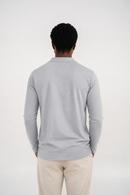 Ellor Long Sleeve Polo Shirt – Heather Grey