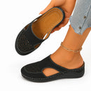 Ellor Siena Wedge Sandal – Black