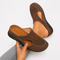 Ellor Siena Wedge Sandal – Brown