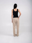Ellor Wide Leg Trousers – Sand Beige