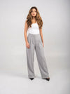 Ellor Wide Leg Trousers – Light Grey