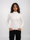 Ellor Ribbed Knit Top – White