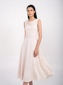 Ellor Cowl Neck Midi Dress – Soft Rose