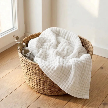 Soft Cotton Waffle Blanket